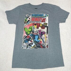 Marvel Avengers  Graphic Tee men’s Heather Grey - Indie Vanguard / Blokecore M